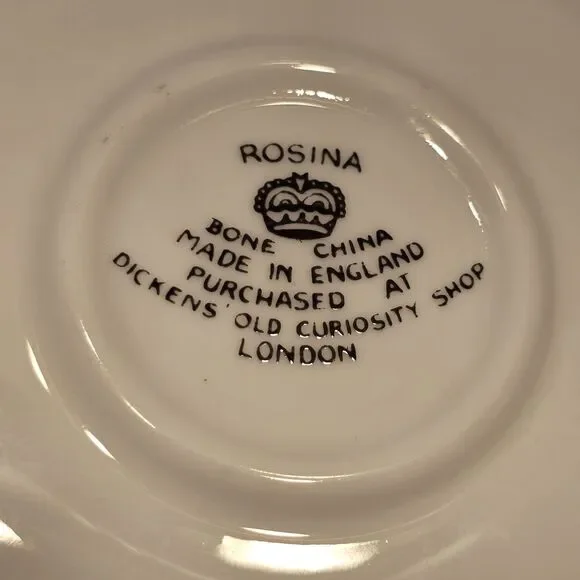 Vintage Bone China Saucer Purchased At Dickens Old Curiosity Shop London - Picture 4 of 6
